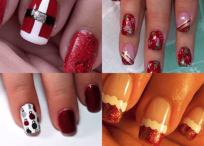 Unhas efeito Natal