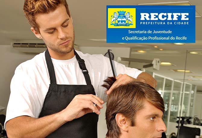 curso gratuito cabeleireiro, depilação manicure penteados massagista Recife